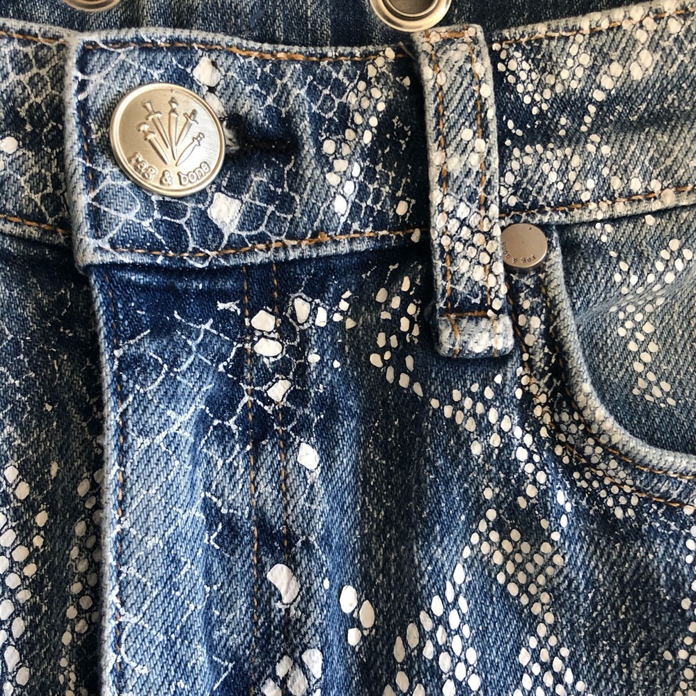 Rag & Bone Nina High Rise Jeans Python 26 - image 3